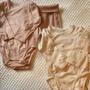 H&M Baby Sets in Mauve Cherry and Cream Cherry